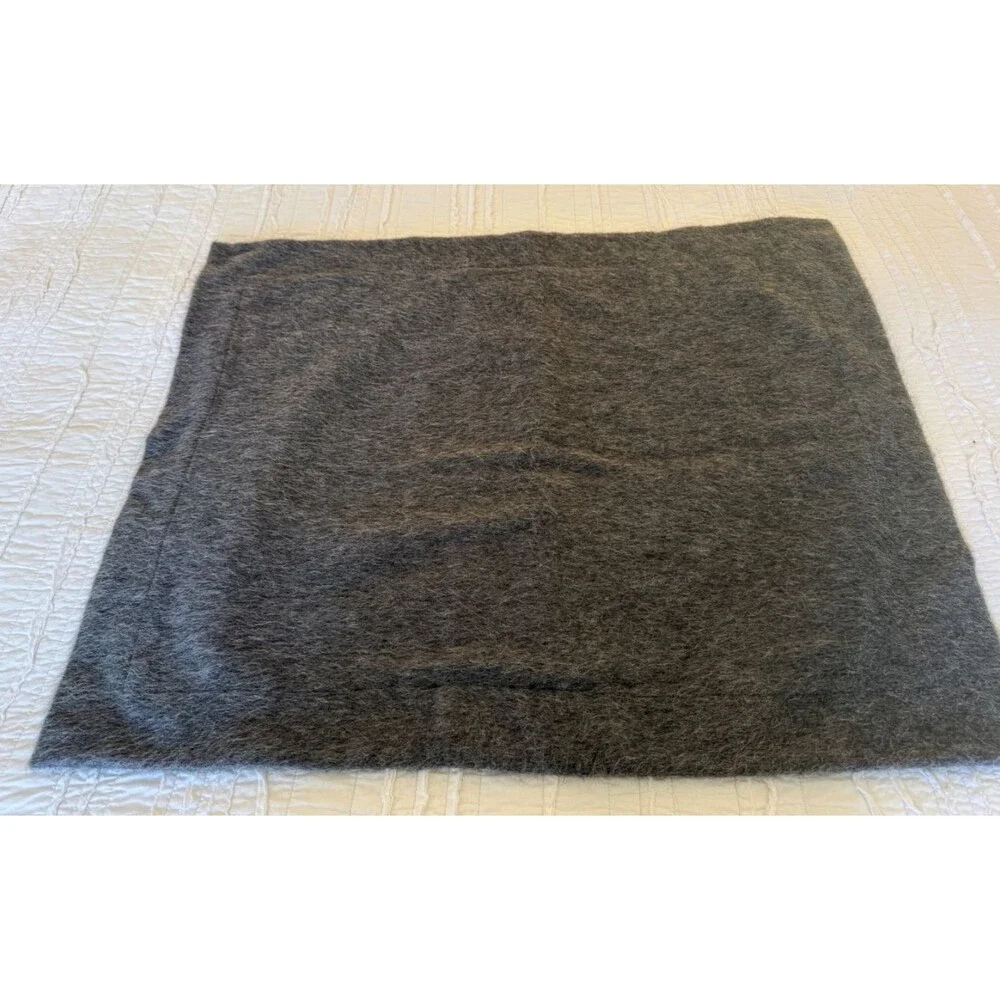 New 2 Gray Alpaca Wool Blend Pillow Shams Field Gear Home Collection